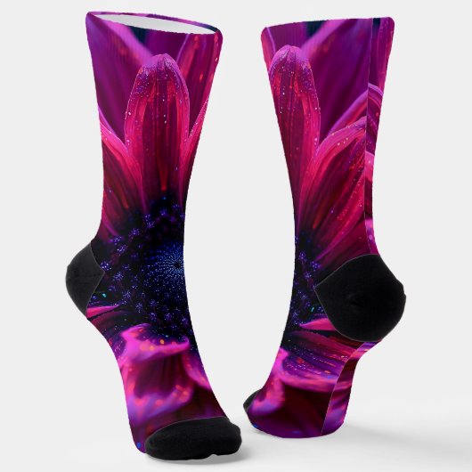 Makro Fuchsiennebel Socken (Gewinkelt)