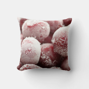 Makro gefrorene Beeren, Nahtextur. Kissen