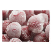 Makro gefrorene Beeren, Nahtextur. Kissenbezug (Rückseite)