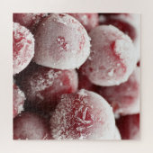 Makro gefrorene Beeren, Nahtextur. Puzzle (Horizontal)