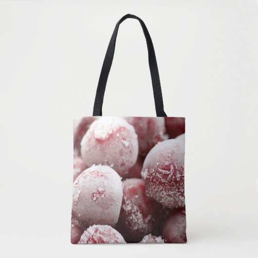 Makro gefrorene Beeren, Nahtextur. Tasche (Vorderseite)