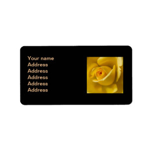 Makro gelbe Rose Adressaufkleber