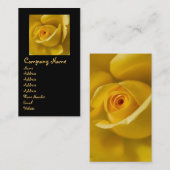 Makro gelbe Rose Visitenkarte (Vorne/Hinten)