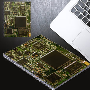 Makro-Grün Leiterplatte PCB-Foto Notizblock