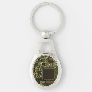 Makro-Grün Leiterplatte   PCB-Foto Schlüsselanhänger