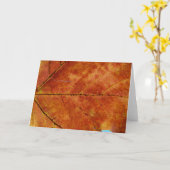 Makro Herbstleaf-Foto Karte (Gelbe Blume)