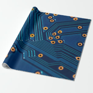 Makro-nah-up-Ansicht der elektronischen Hauptplati Geschenkpapier