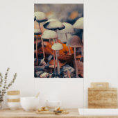 Makro-Pilze Poster (Küche)