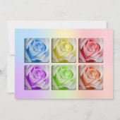 Makro-Regenbogen-Rose Einladung (Rückseite)