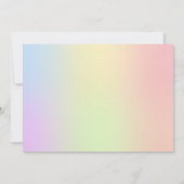 Makro-Regenbogen-Rose Hochzeitseinladungen Einladung (Rückseite)