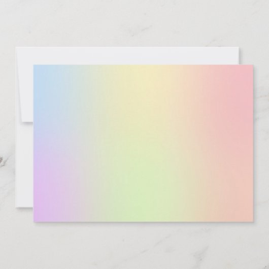 Makro-Regenbogen-Rose Hochzeitseinladungen Einladung (Rückseite)