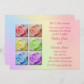 Makro-Regenbogen-Rose Hochzeitseinladungen Einladung (Vorne/Hinten)