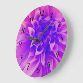 Makro rosa Blume Große Wanduhr (Winkel)