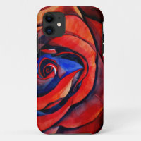 Makro-rote Rose abstrakte Kunstmalerei