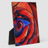 Makro-rote Rose abstrakte Kunstmalerei Fotoplatte (Seite)