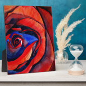 Makro-rote Rose abstrakte Kunstmalerei Fotoplatte (Seite)