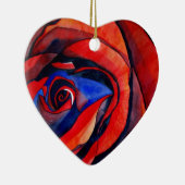 Makro-rote Rose abstrakte Kunstmalerei Keramik Ornament (Rechts)