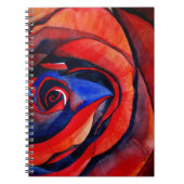 Makro-rote Rose abstrakte Kunstmalerei Notizblock (Vorderseite)