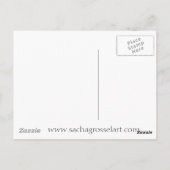 Makro-rote Rose abstrakte Kunstmalerei Postkarte (Rückseite)