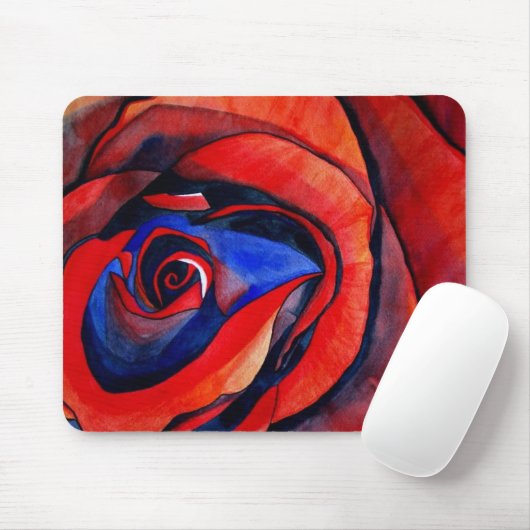 Makro-rote Rose Mousepad (Mit Mouse)