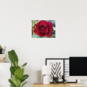Makro Rote Rose Poster (Heimbüro)