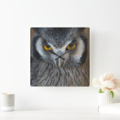 Makro Schwarz-Weiß-Scopes-Schale Quadratische Wanduhr (Zuhause)