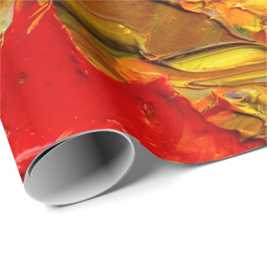 Makro-Texturfragment für Ölmalerei Geschenkpapier (Rolleneckpunkt)