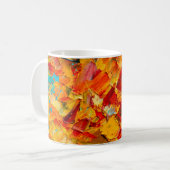 Makro-Texturfragment für Ölmalerei Kaffeetasse (Vorderseite Links)