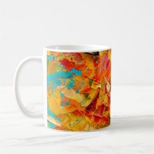 Makro-Texturfragment für Ölmalerei Kaffeetasse