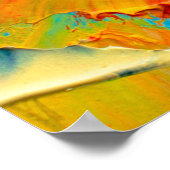 Makro-Texturfragment für Ölmalerei Poster (Ecke)