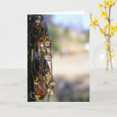 Makro: Tree Sap Liquid Diamonds Card Karte (Gelbe Blume)