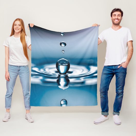 Makro-Wassertropfen Fleecedecke (Beispiel)