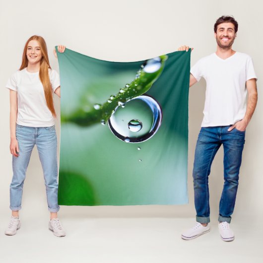Makro-Wassertropfen Fleecedecke (Beispiel)