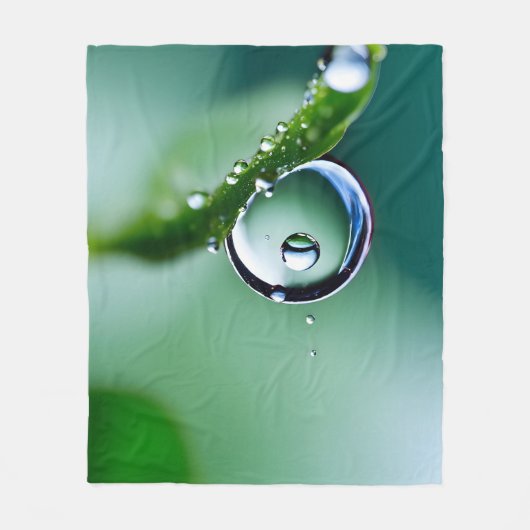 Makro-Wassertropfen Fleecedecke (Vorderseite)