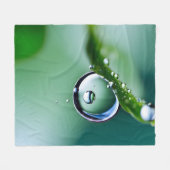 Makro-Wassertropfen Fleecedecke (Vorderseite (Horizontal))