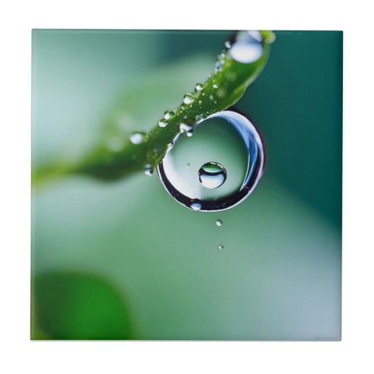 Makro-Wassertropfen Fliese (Vorderseite)