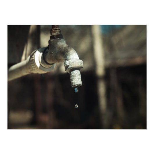 Makro-Wassertropfen Fotodruck (Vorne)