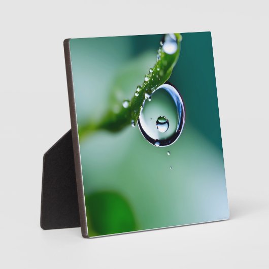 Makro-Wassertropfen Fotoplatte (Vorderseite)