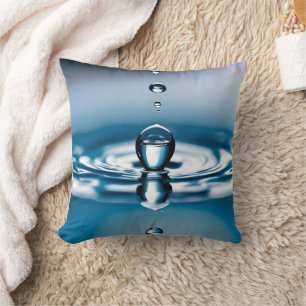 Makro-Wassertropfen Kissen