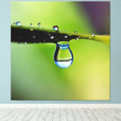 Makro-Wassertropfen Leinwanddruck (Insitu (Holzboden))
