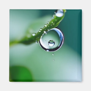 Makro-Wassertropfen Magnet