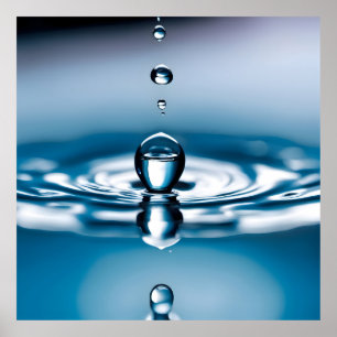 Makro-Wassertropfen Poster