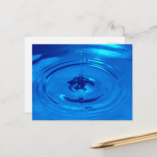 Makro-Wassertropfen Postkarte (Vorderseite/Rückseite Beispiel)