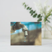 Makro-Wassertropfen Postkarte (Stehend Vorderseite)