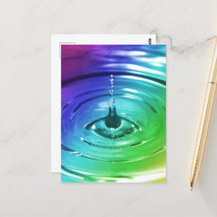 Makro-Wassertropfen Postkarte