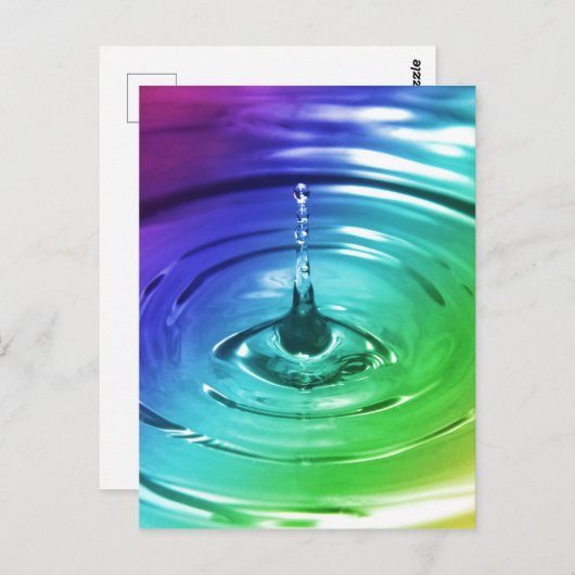 Makro-Wassertropfen Postkarte (Vorne/Hinten)