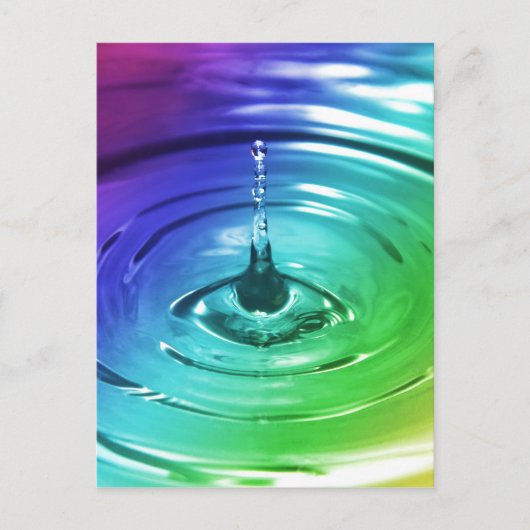 Makro-Wassertropfen Postkarte (Vorderseite)