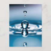 Makro-Wassertropfen Postkarte (Vorderseite)