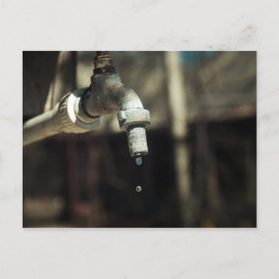 Makro-Wassertropfen Postkarte