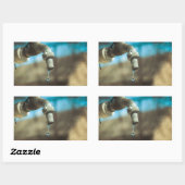 Makro-Wassertropfen Rechteckiger Aufkleber (Blatt)